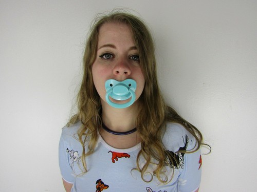 Aqua blue adult schnuller - aqua,